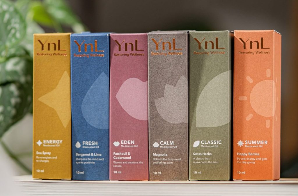 YnL Aromatherapy Oil full range made in Singapore botanical aromatherapy oil collection