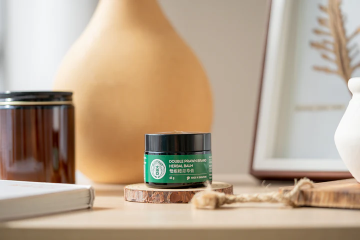 Double Prawn Brand Herbal Balm for pain, swelling and insect bite relief