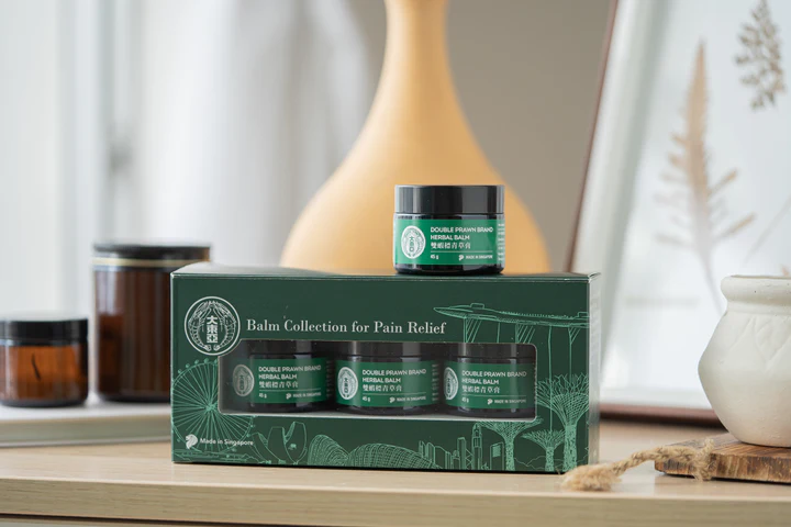 Double Prawn Brand Herbal Balm for pain, swelling and insect bite relief